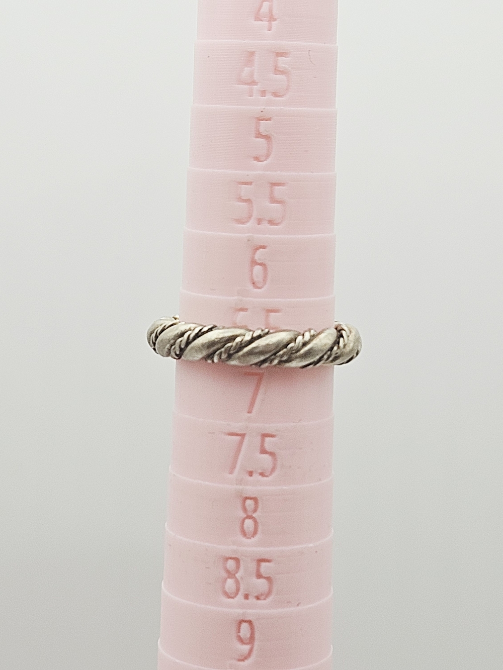 Sterling Silver Twisted Rope Stackable Ring - Picture 5 of 5